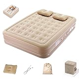 エアーベッド ダブル 電動 エアーマット 40CM厚さ ワンタッチ操作 自動膨張・収縮 花見 アウトドア キャンプ用 エアーマットレス 内蔵式電動エアーポンプ 防水/通気性/快適 仮設ベッド 家庭用 防災非常用 車中泊不可 耐荷重300kg 205*152*40CM