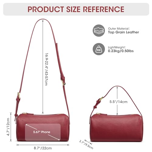 Image of Kattee Leather Crossbody Bags for Women, Crossbody Purses for Women, Small Hobo Bags with Adjustable Strap