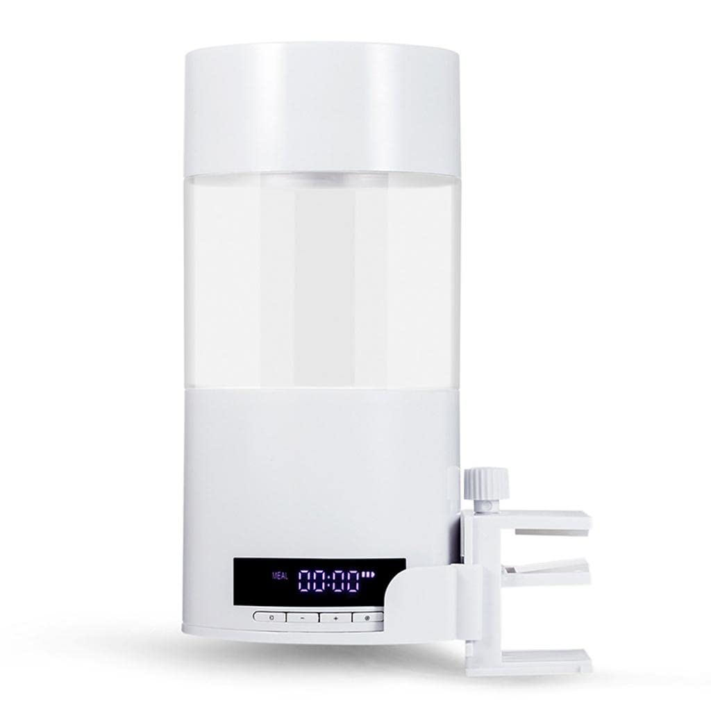 Sharplace Comederos para Peces con Cable de Carga USB, 500 Ml, Pantalla, para Peceras Y Acuarios.