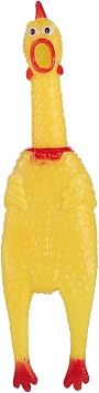 STOBOK Squawking Chicken Rubber Squeeze: Prank Novelty Toy Squeaky Squeeze Chicken Noise Shrilling Shrieking Screaming Gadget for Kids Pet Dog