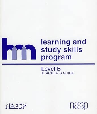 Level B: Teacher's Guide: HM Learning and Study Skills Program book cover