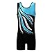 Produktbild ZNYUNE Mädchen Turnanzug Pailletten Gymnastikanzug Trikot Ärmellos Kinder Gymnastikbody Wettkampf Gym Kleidung 165 Blackblue NO.130
