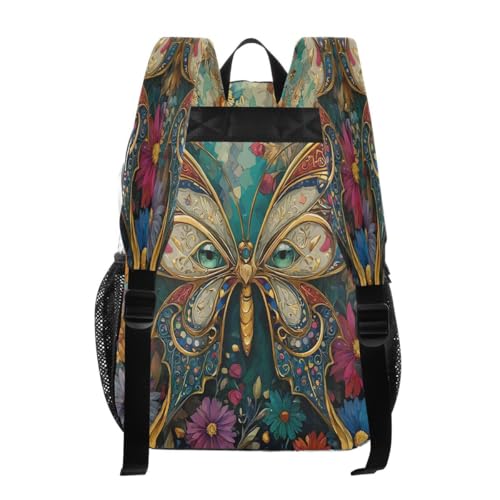 ALAZA Butterfly Butterfly Flower Clear Backpack PVC Transparent Bookbag Heavy Duty for Student Boy Girl Kids Adult School Travel Work3
