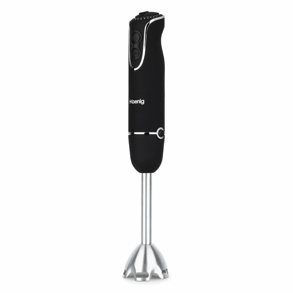 H.Koenig Batidora de mano 4 en 1 MIX75 Acero inoxidable 850W, Batidora de mano 4 funciones, Turbo 5 velocidades, Multifunción, Picadora, Batidora,Batidora de varillas, Ergonómica