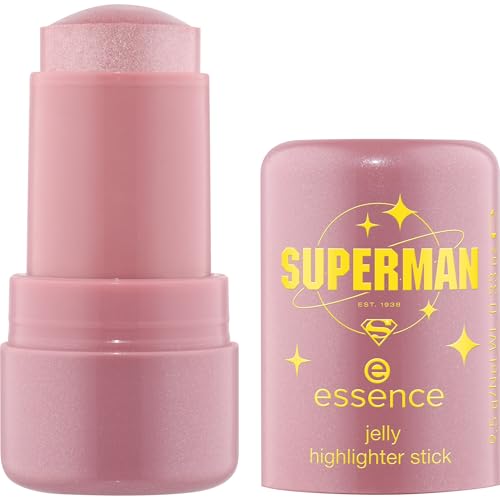 Essence Cosmetics Superman Jelly Highlighter Stick Illuminateur Gel, Rafraîchissant, Luminescent, Sensation de Rosée, Chatoyant, 9.5 g