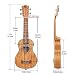 Vangoa Ukelele Soprano Caoba Acústico 21 Pulgada Hawaiian Ukulele Kit para Principiantes