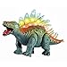 Electronic Walking Jurassic Stegosaurus Dinosaur Toy Figure with Lights and Roaring Sounds
