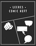  Leeres Comic Heft: Comicheft Leer Zum Selbstgestalten  Ohne Sprechblasen Ohne Sprechblasen Comics für Kinder  Vielzahl von Comic Raster für Comic Zeichnen  100 Seiten  Schwarz