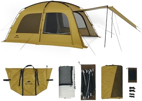 Naturehike Dune Hot Tent with Stove Jack, 117 Sq Ft 4 Seasons Camping Tent for 2-4 Persons, Waterproof Large Tent