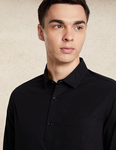 Image of Amazon Brand - Symbol Men's Solid Slim Fit Cotton Casual Shirt | Plain | Full Sleeve | Summer (Available in Plus Sizes)