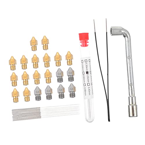 CATIEBYE 1set Printer Nozzle Cleaning Tool Brass and Stainless Steel Needles for Maintenance and Clog Removal for Projec