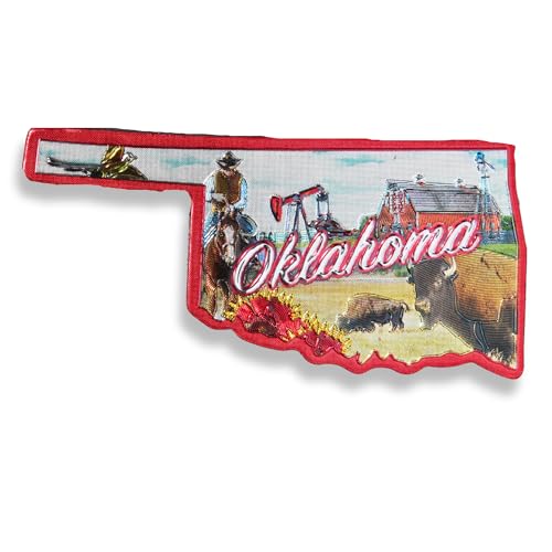 Imán Metálico Souvenir Oklahoma 2.5 Pulgadas miniatura 1
