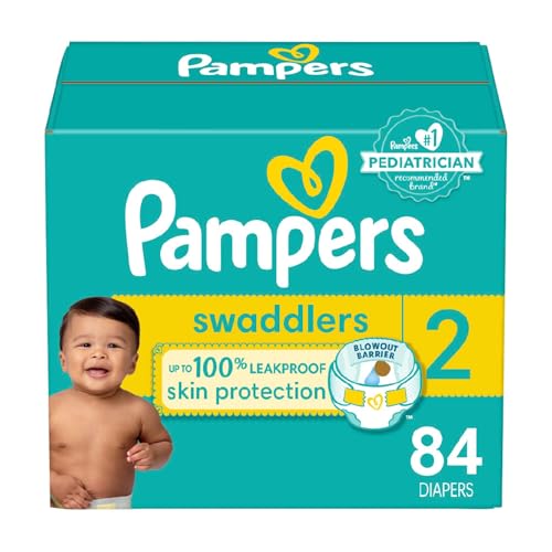 Image of Pampers Baby Diapers - Swaddlers - Size 2, 84 Count, Ultra Absorbent Disposable Infant Diaper