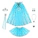 BesJonie Princess Dresses for Girls,Princess Dress Up Clothes Cape Skirt Toys for 3 4 5 6 Year Old Girl Birthday Gift Ideas (Blue Snowflake)
