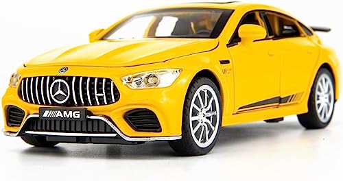 Image of Model Car 1 /32 Benz AMG GT63 Alloy Diecast Collectible Pull Back Toy Car with Light and Sound Toy Vehicle for Adult Boys Birthday Gift (Yellow)