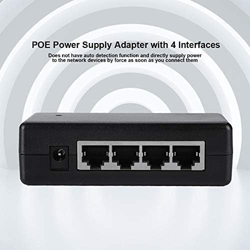 Inyector de energía PoE 4 puertos DC 12V-48V compatible IEEE802.3af/at miniatura 3