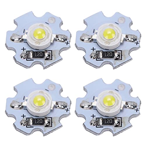 Haofy 25Pcs 0.5W 5V LED Lamp Bead Light Source Chip with Aluminum Plate, High Brightness, Low Power Consumption, Easy Installation for Flashlights, DIY Modeling Lights, Headlights