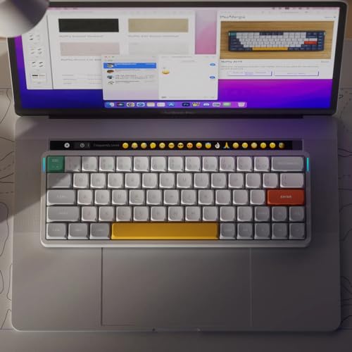 Image of nuphy Air60 V2 Portable Wireless Keyboard 60% Low Profile Mechanical Keyboard Support QMK /VIA Compatible with Windows /mac OS /Linux Supports Bluetooth 5.1 /2.4GHz /USB-C White - Gateron Blue Switch