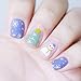 HBM 8 Sheets Christmas Nail Stickers Strip Nail Polish Stickers Full Nail Wrap Adhesive Nail Decals with Deer Snowman Xmas Tree Design and Nail File