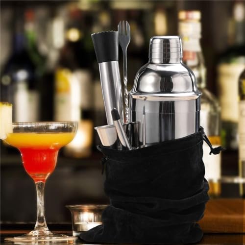Set de coctelera de acero inoxidable de 8 piezas miniatura 4
