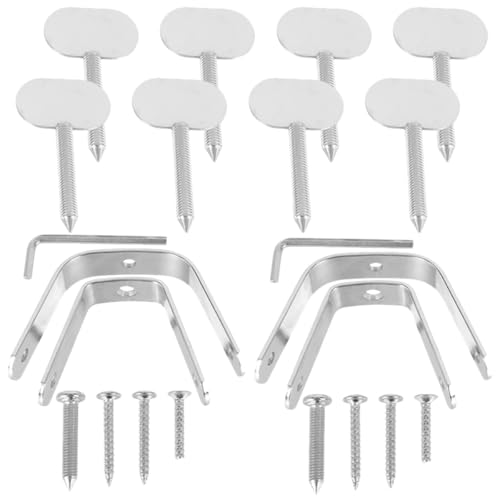 Veemoon Accesorios para Jamonero de Acero Inoxidable 2 Juegos de Piezas para Soporte de Jamón Doméstico Reparador de Jamón Resistente y Fácil de Limpiar Adecuado para Uso en Cocina y