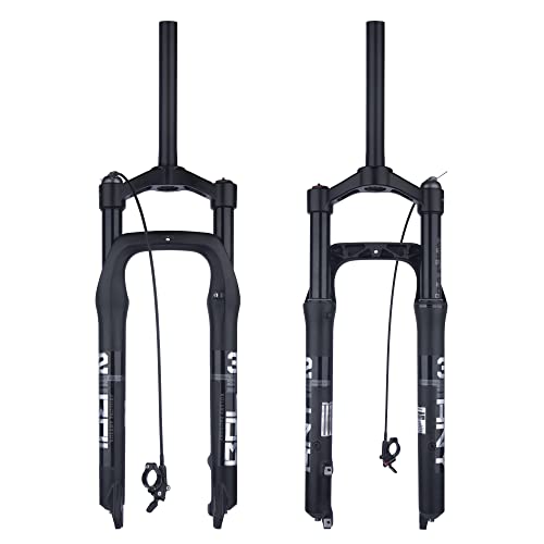 BOLANY Snow Bike Front Fork for A Bicycle 26inch Aluminum Alloy Air Gas Fat Fork Bike for 4.0" Tire Bicycle Accessories