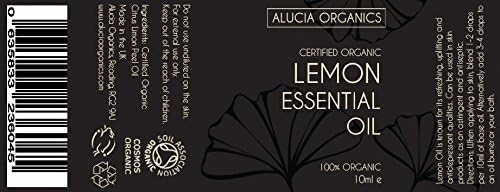 Alucia Organics Certified Organic Lemon Essential Oil 10ml, Pure, Natural, Cruelty Free, Vegan, Undiluted - Image 4