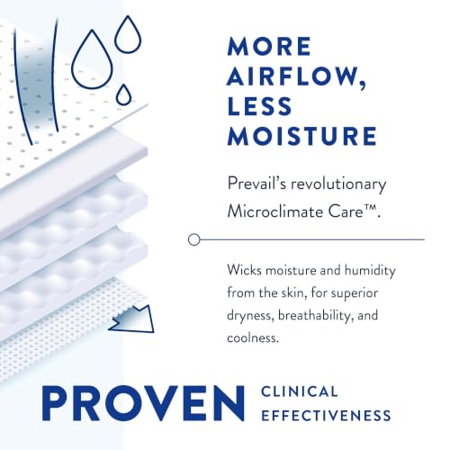 Image of Prevail Air Overnight Incontinence Adult Brief with Refastenable Tabs | Tape Style Diaper for Heavy Incontinence | Adult XLarge Diaper |Adult Diaper 60 - Count