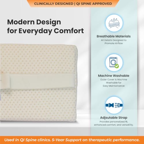 Image of D-Shaped Lumbar Support Roll | 5-Yr-Warranty | Memory Foam | Medical Grade Back Cushion for Lower Back Pain, Sciatica | Office Chair & Car Seat Lumbar Roll(White)(Set of 3)