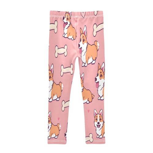 Toddler Girls Leggings Printed Yoga Pants Leggings Corgi Bones Love for Kids2