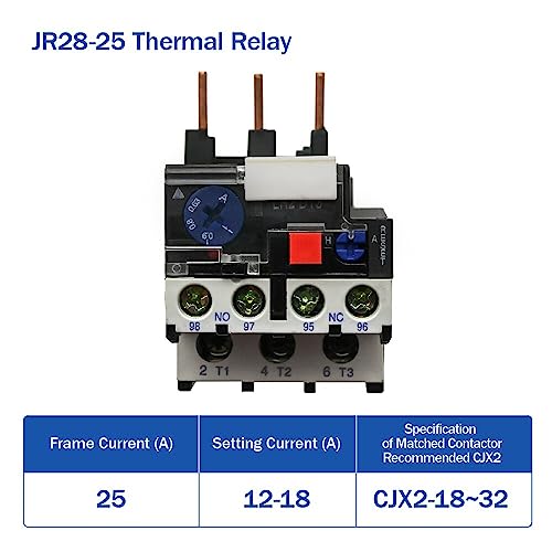 Relais de surcharge thermique JR28 37-50A protection réglable