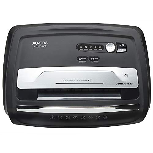 Image of Aurora JamFree AU2030XA 20-Sheet Crosscut-Cut Paper /CD /Credit Card Shredder / 60 Minutes Contin