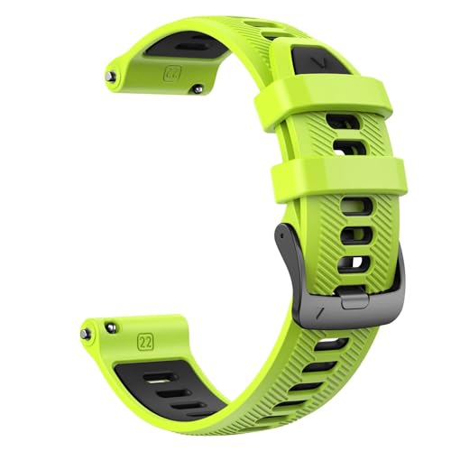 SRMVRNKNNK 22mm Fit For Garmin �V���R���o���h �C�[�W�[�t�B�b�g�X�g���b�v Fit For Forerunner 955/945 �u���X���b�g�ɓK��(Green black,22mm)