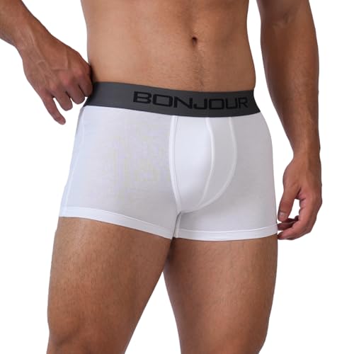 Image of Bonjour Men's Cotton Comfort Trunk - Soft Breathable Everyday Underwear (Pack of 1)