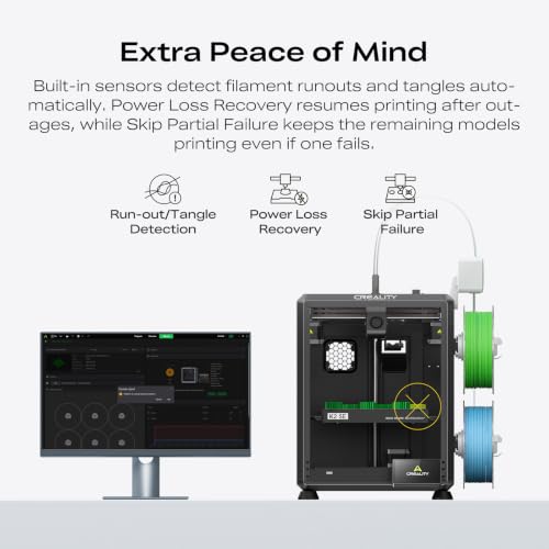Image of Creality K2 SE 4C 3D Printer, Multi-Color 3D Printer, 500mm /s Fast Printing | Heated Bed, Beginner-Friendly, Ready to Use, Auto Leveling, 220x215x245mm Print Size, Ideal FDM 3D Printer for Kids & Makers