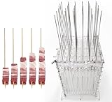 WOHALIPSY BBQ Machine 36 Hole Lamb skewer machine is suitable for barbecue parties