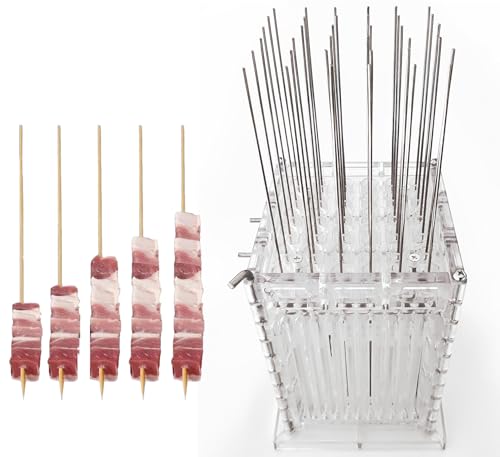 WOHALIPSY BBQ Machine 36 Hole Lamb skewer machine is suitable for barbecue parties