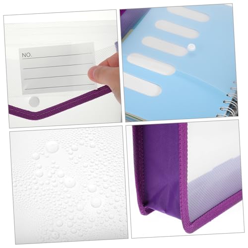 Pochettes transparentes A4 avec fermeture pression et soufflet extensible robuste - 3