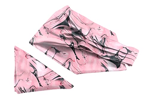 Image of BLACKSMITH Jacquard Microfiber Neckwear Ascot and Matching Pocket Square Set for Men