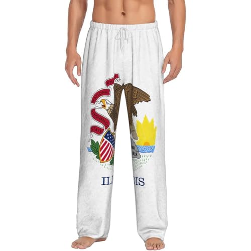 Pantalon de pyjama pour homme Illinois en polaire douce à carreaux