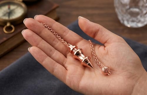 Image of Copper Cone Pendulum for Reiki Healing, Dowsing & Chakra Balancing - Divination, Meditation & Fortune Energy Cleansing Tool