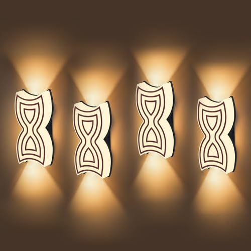 Image of Gesto 7W Waterproof Led Wall Light for Home Decoration - Up Down 2-Way LED Wall Lamp | IP65 Outdoor Fancy Wall Lights for Balcony,Gate,Elevation,Garden,Patio | Decorative Wall Mount Light -Pack of 4