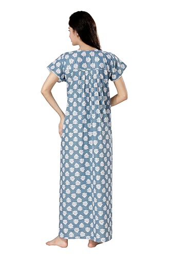 Image of Soulemo Women's Pure Cotton Floor Length Nighty 1682