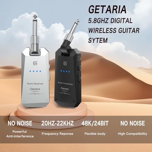 Image of 5.8Hz Guitar Wireless System Anti-Interference Instrument 4Channels Wireless Transmitter Receiver Digital Audio Cordless System Bass For Electric Guitars Bass GWS-26-TYPE C Charge