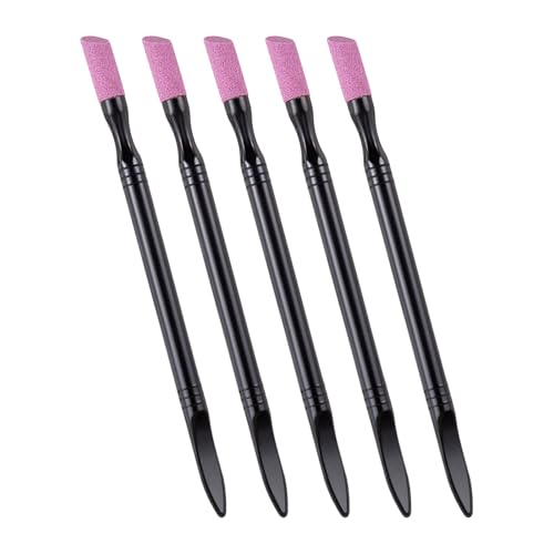 5 Pcs Cuticle Pusher Pen Cuticle Remover Stick Double Headed Nails Art Polishing Pen Manicure Tool For Nails Care