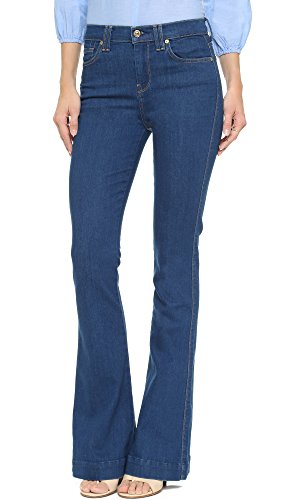 7 For All Mankind Women's The Hw Trouser Jean in French Blue Rinse
