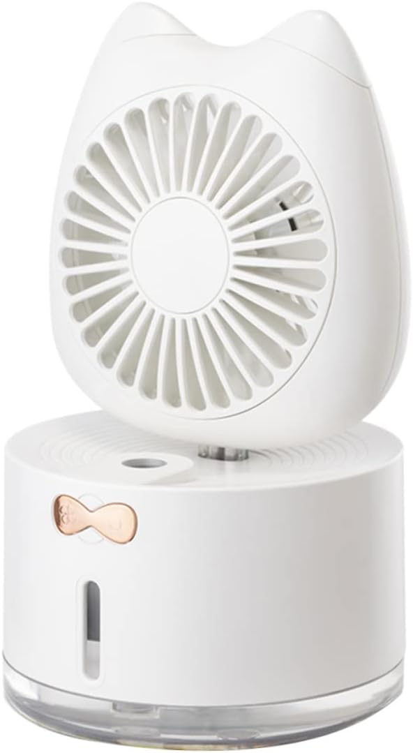 MAGICLULU Lightweight Portable Humidifying Fan Mini Fan Led Light Perfect for Home Office Travel