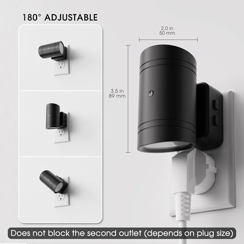 Image of Briignite Night Lights Plug into Wall, 3CCT Modern LED Night Light Plug in, Dusk to Dawn Sensor, 3000KĀ0Kŀ0K Change Nightlight,Dimmable NightLight for Hallway, Bedroom, Stairway, 2 Pack