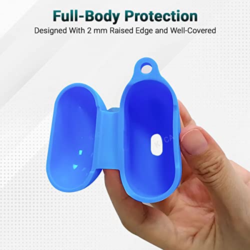 Image of KACA Protective Shockproof Silicone Cover Case with Buckle Compatible with OnePlus Buds (Sky Blue)