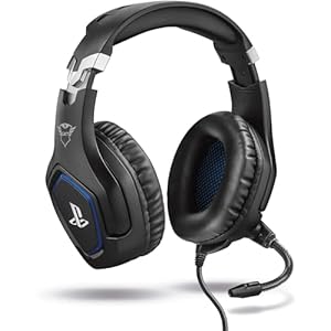Trust Gaming Headset GXT 488 Forze – Offiziell Lizenziert für Playstation – PS4 und PS5 Headset mit Klappbarem Mikrofon und Einstellbarem Kopfbügel, 3.5mm, Over-Ear Kopfhörer mit Kabel – Schwarz